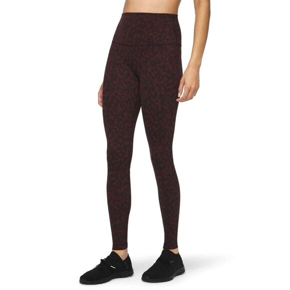 Lululemon Align Full Length 29” Leggings Size 6 Formation Camo Dark Red Black - Picture 1 of 9